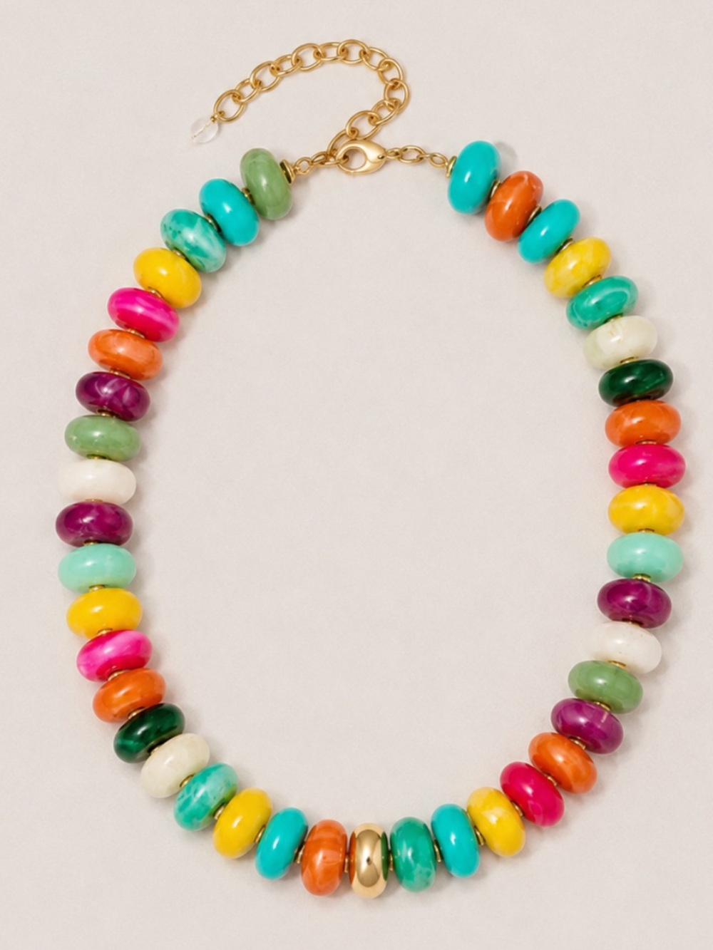 New! Preppy Colorful Mixed Bead Dopamine Necklace NWOT 5037